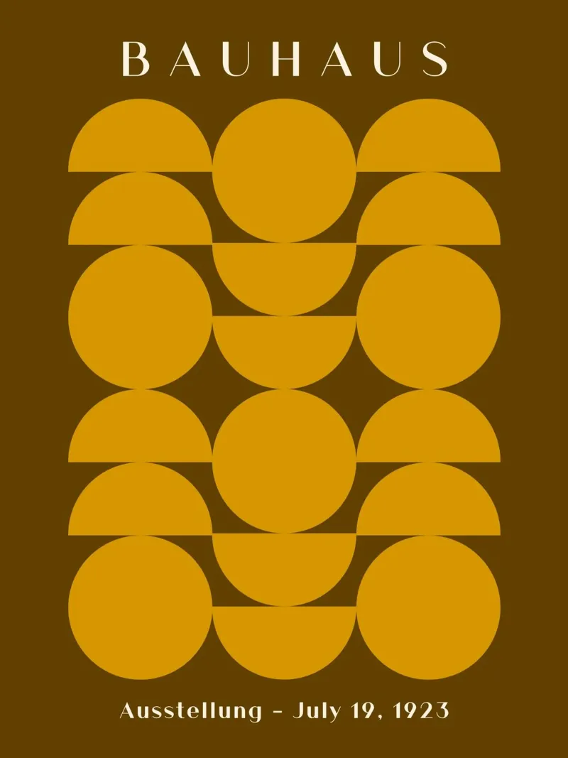 Sole Bauhaus - Design retrò a semicerchio 1923 pellicola backlit da Studio Vibe