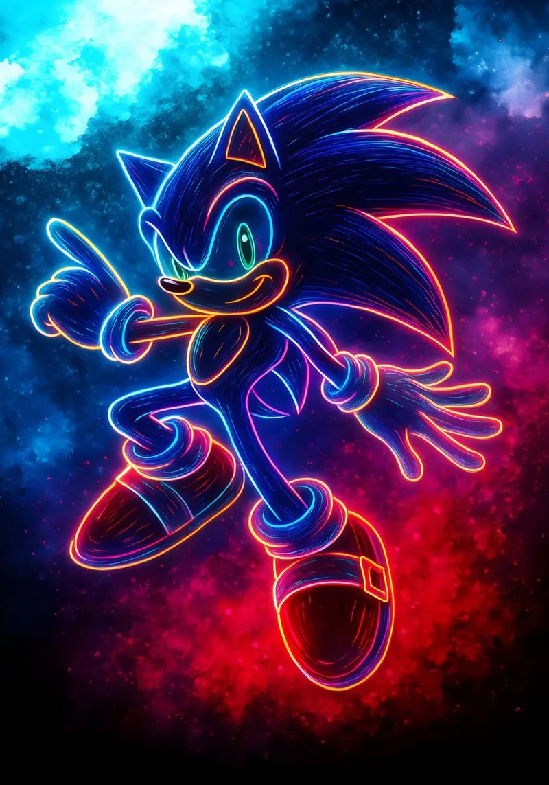 Soul Of Sonic the Hedgehog Sonic carta hahnemühle da DGSoulheroes