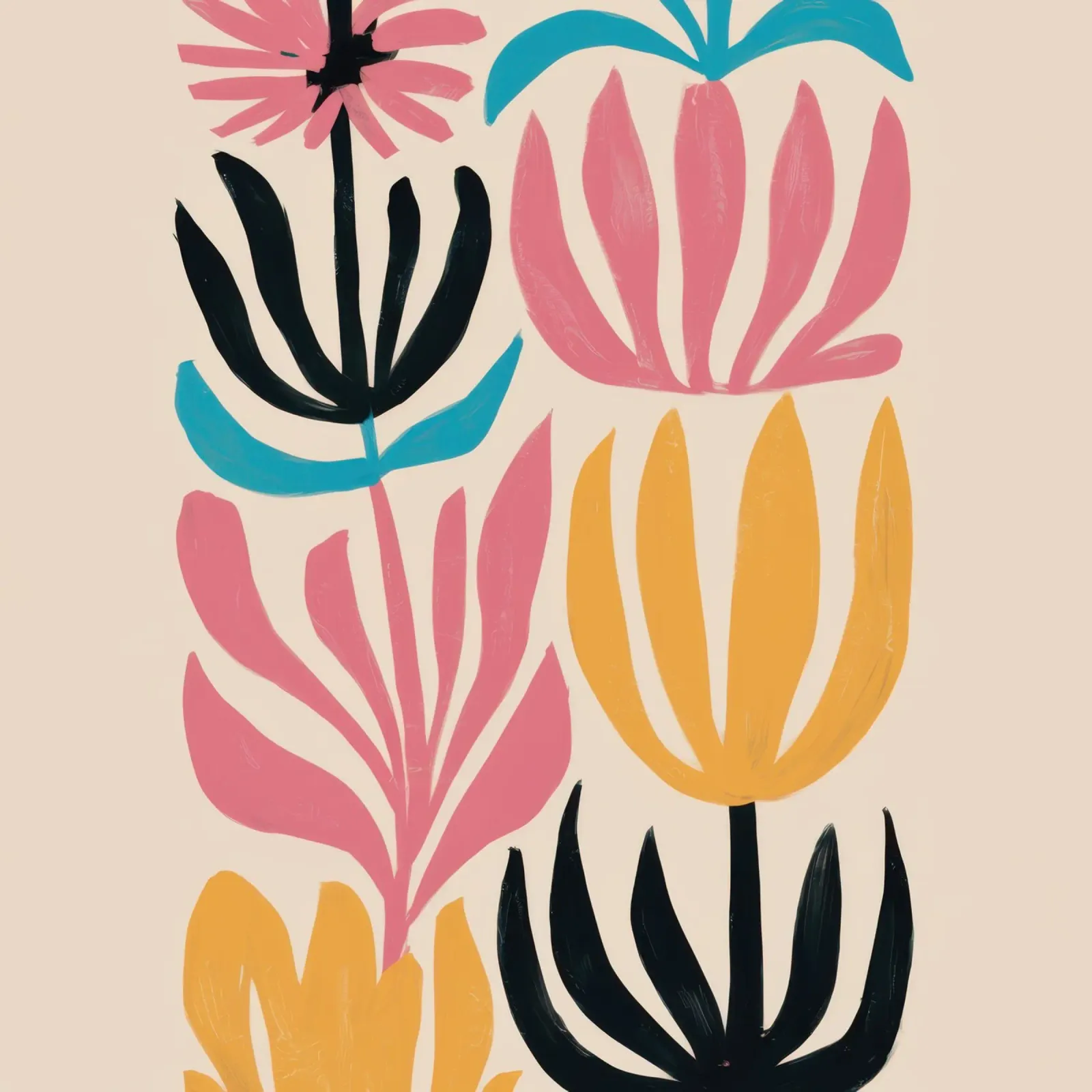 Tulipani rosa astratti poster da Mark Solaria