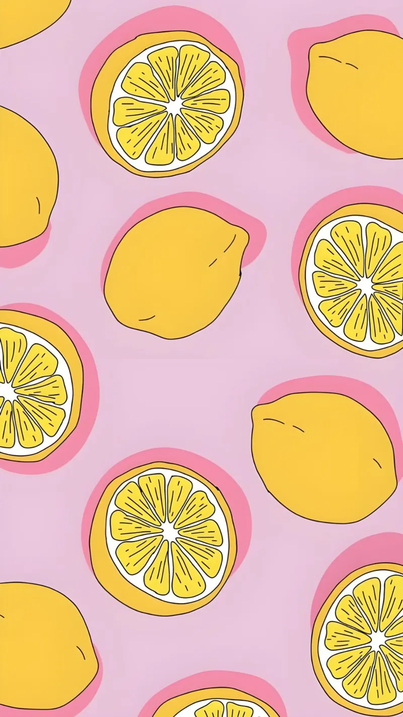 Zesty Lemon Pop Art Pattern - Impresión de cítricos rosa y amarillo metacrilato de homdeco