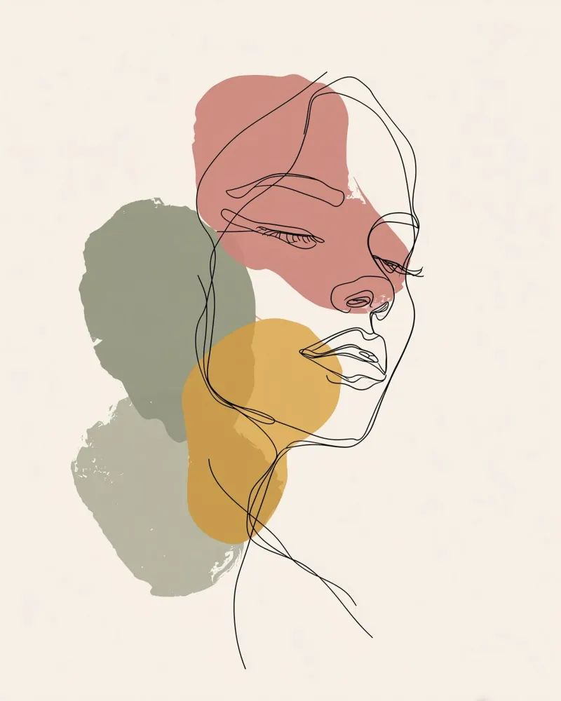 Feminine Line Artwork | Graceful Abstract creative Artwork poster by Kaji
