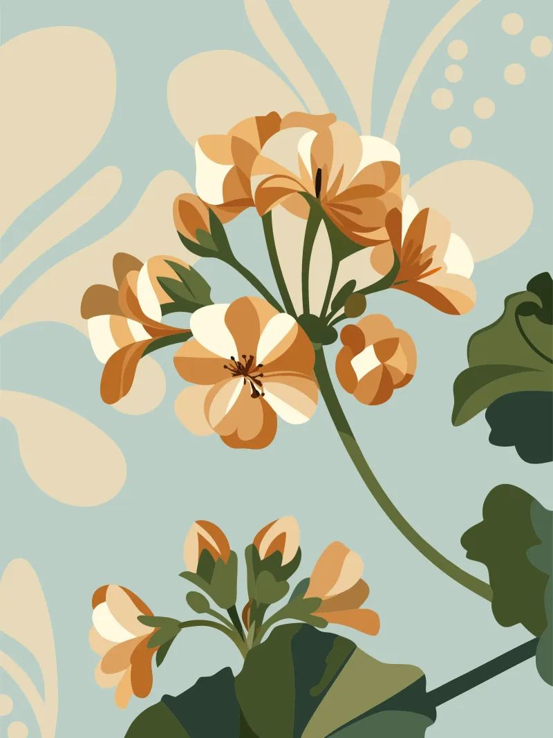 Geranium Flower alu-dibond by HAPPY SHOP