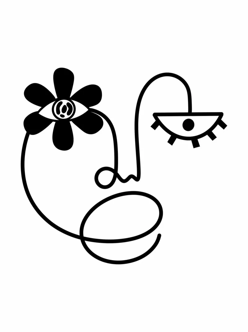 Eye Bloom 2 poster con telaio in plastica da Shatha Al Dafai
