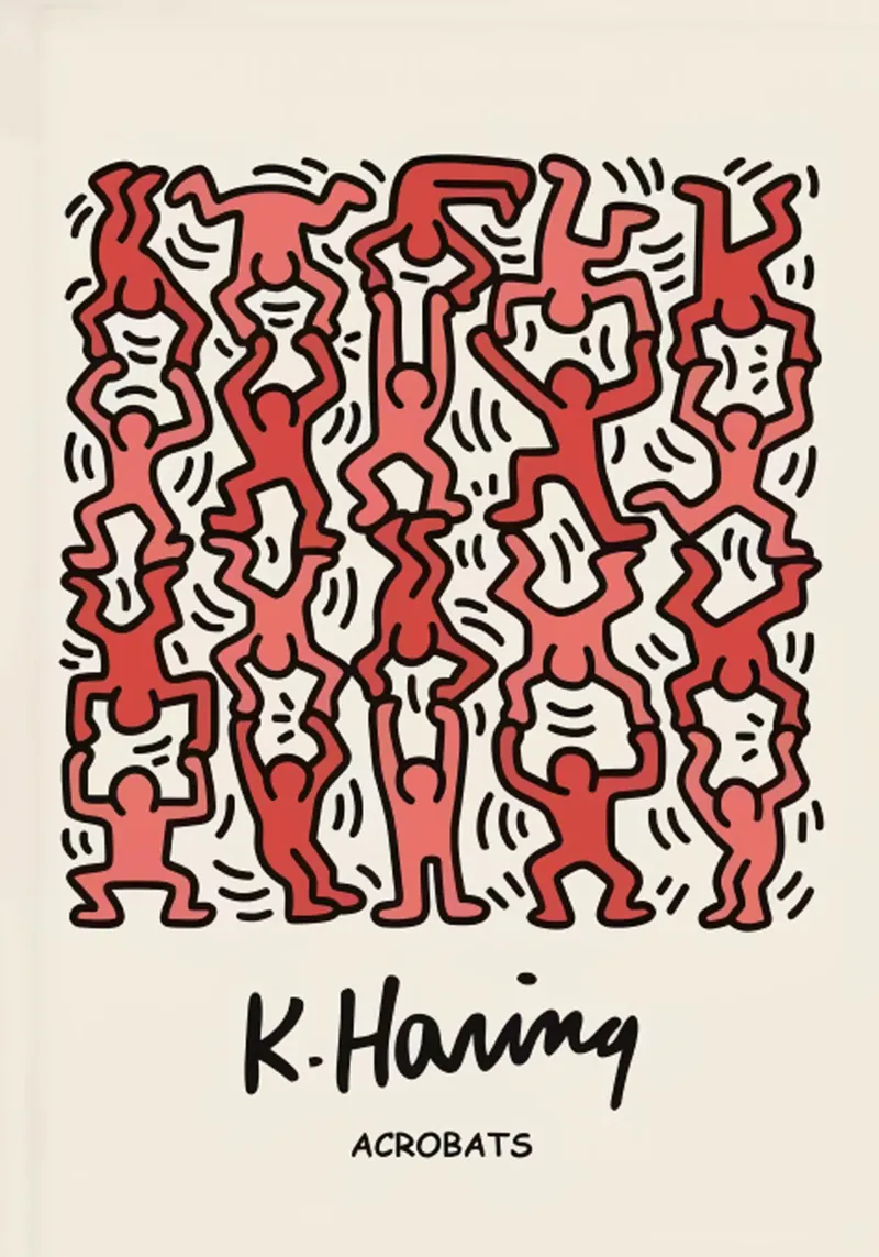 Acrobati di Keith Haring plexiglass da grime shop