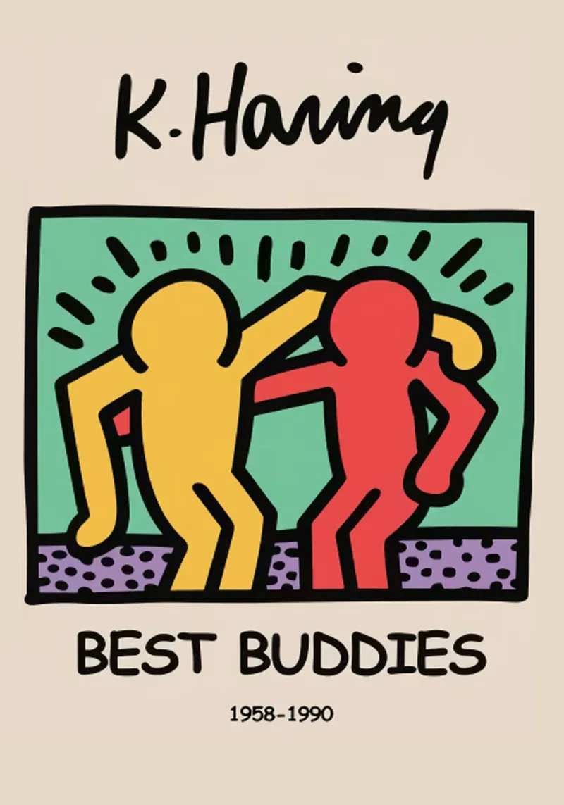 I migliori amici di Keith Haring pellicola backlit da grime shop