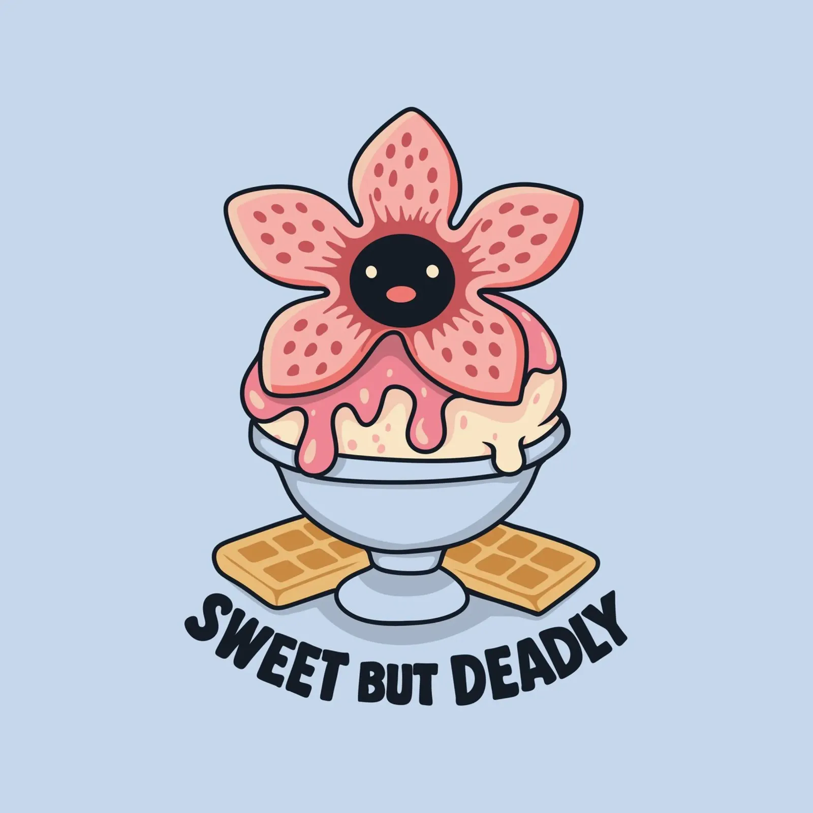 Sweet but Deadly canvas with Floater frame by Loobs
