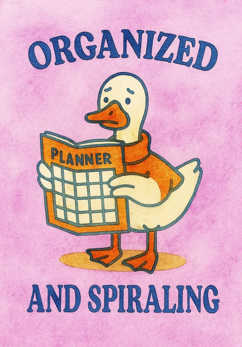organized and spiraling duck art drawing canvas by pasadenan