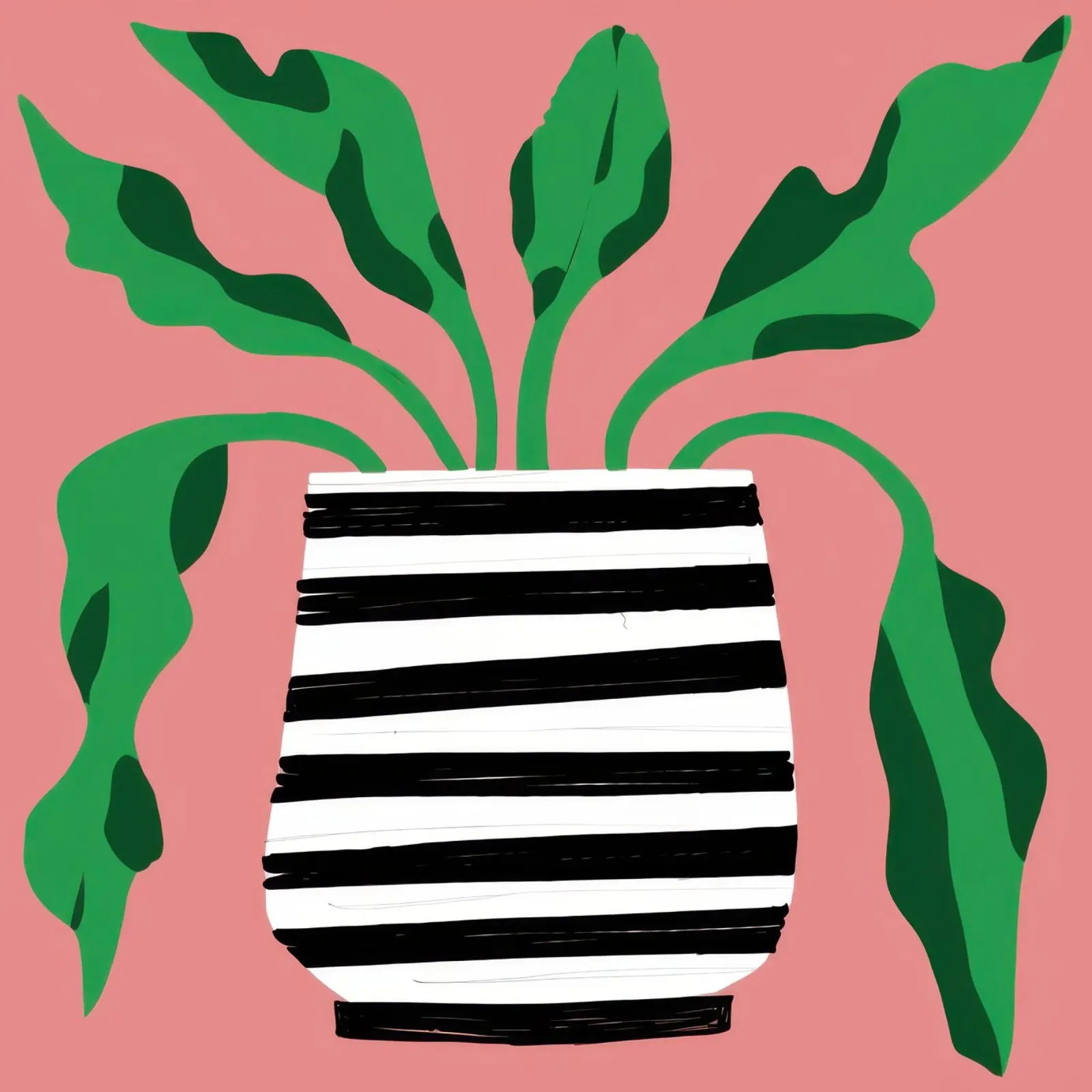 Semplicità delle piante in vaso poster con telaio in alluminio da Gaia Viesta