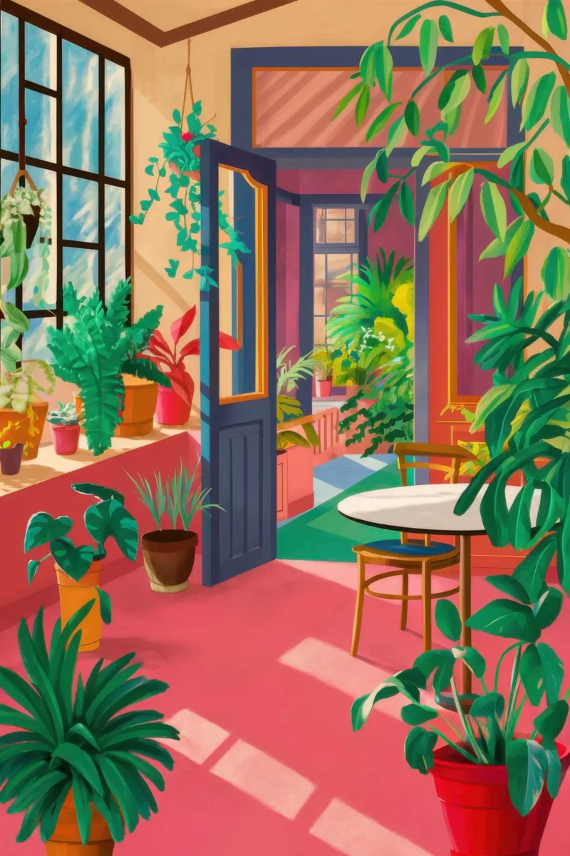 Sala da sole Porta delle piante poster con telaio in plastica da Selene Shade
