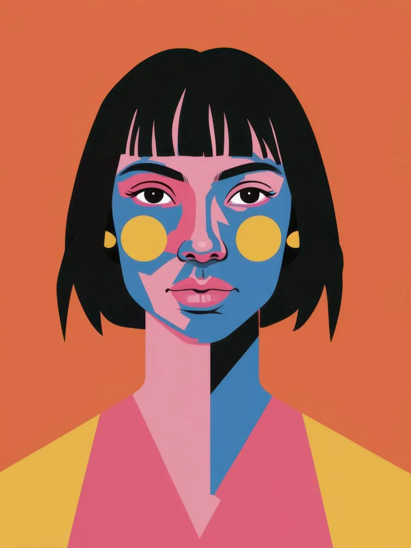Vrouw met schmink canvas met Baklijst van Selene Shade