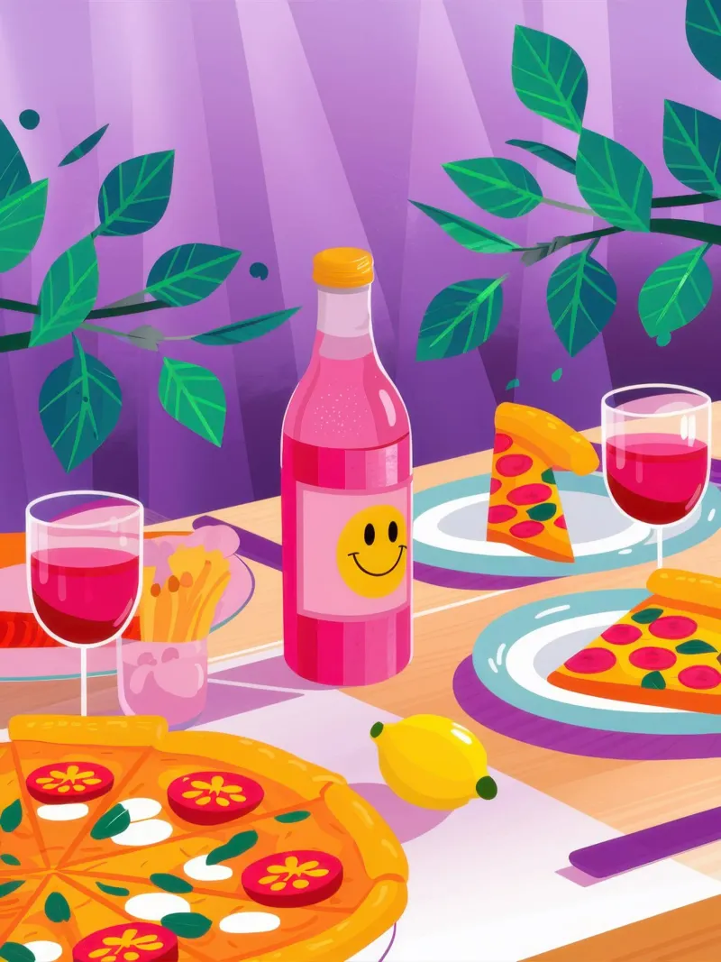 Serata pizza in giardino alluminio dibond da Luna Aura