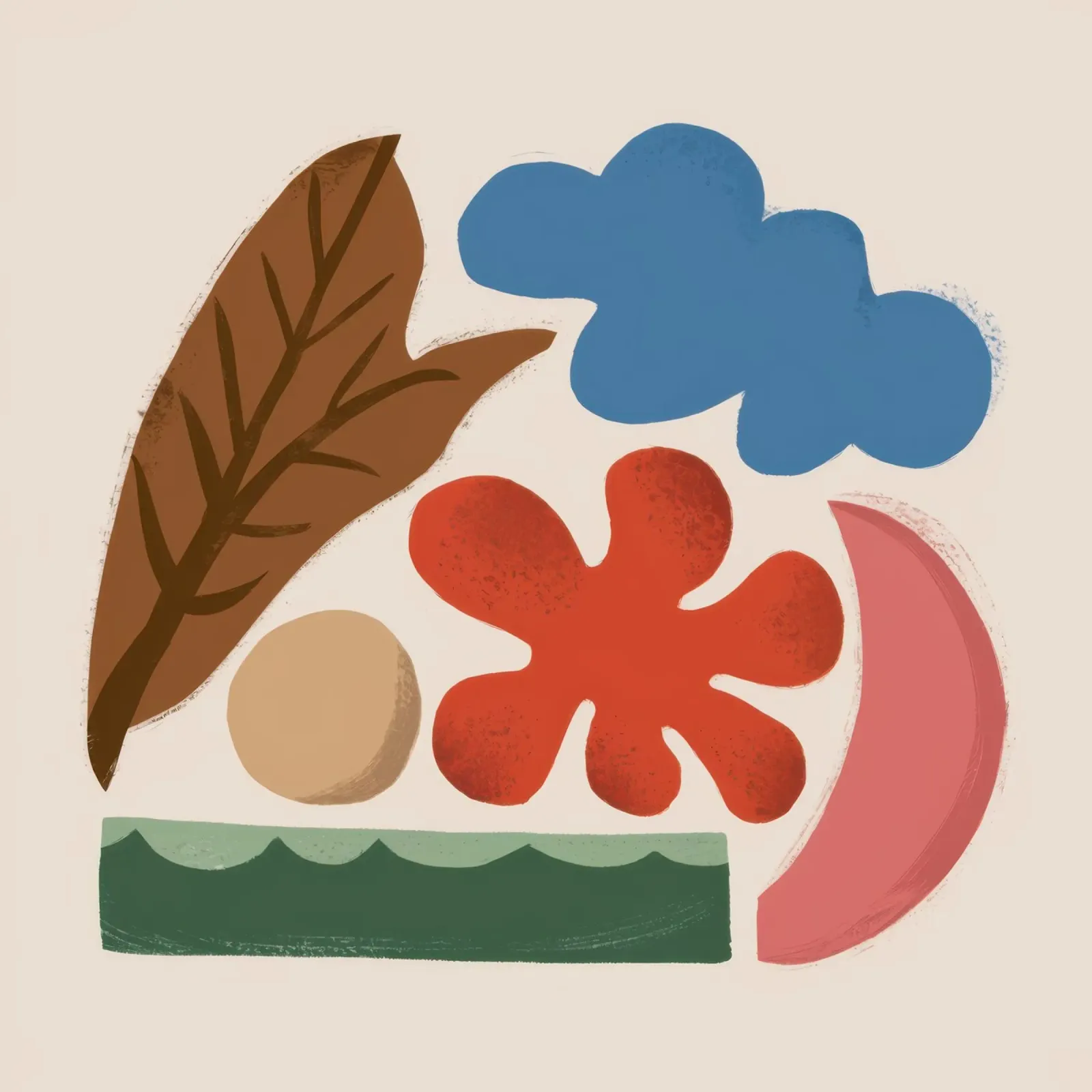 Forme astratte d'autunno poster con telaio in plastica da Mark Solaria
