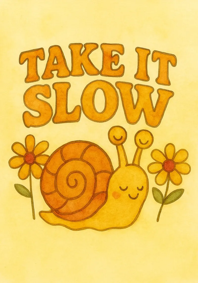 take it slow art drawing canvas by pasadenan