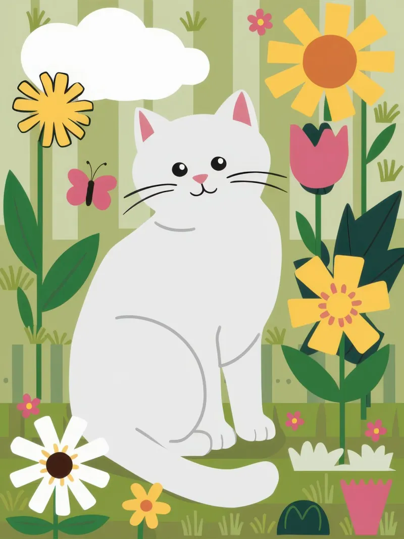 Gatto bianco sereno poster da Gaia Viesta