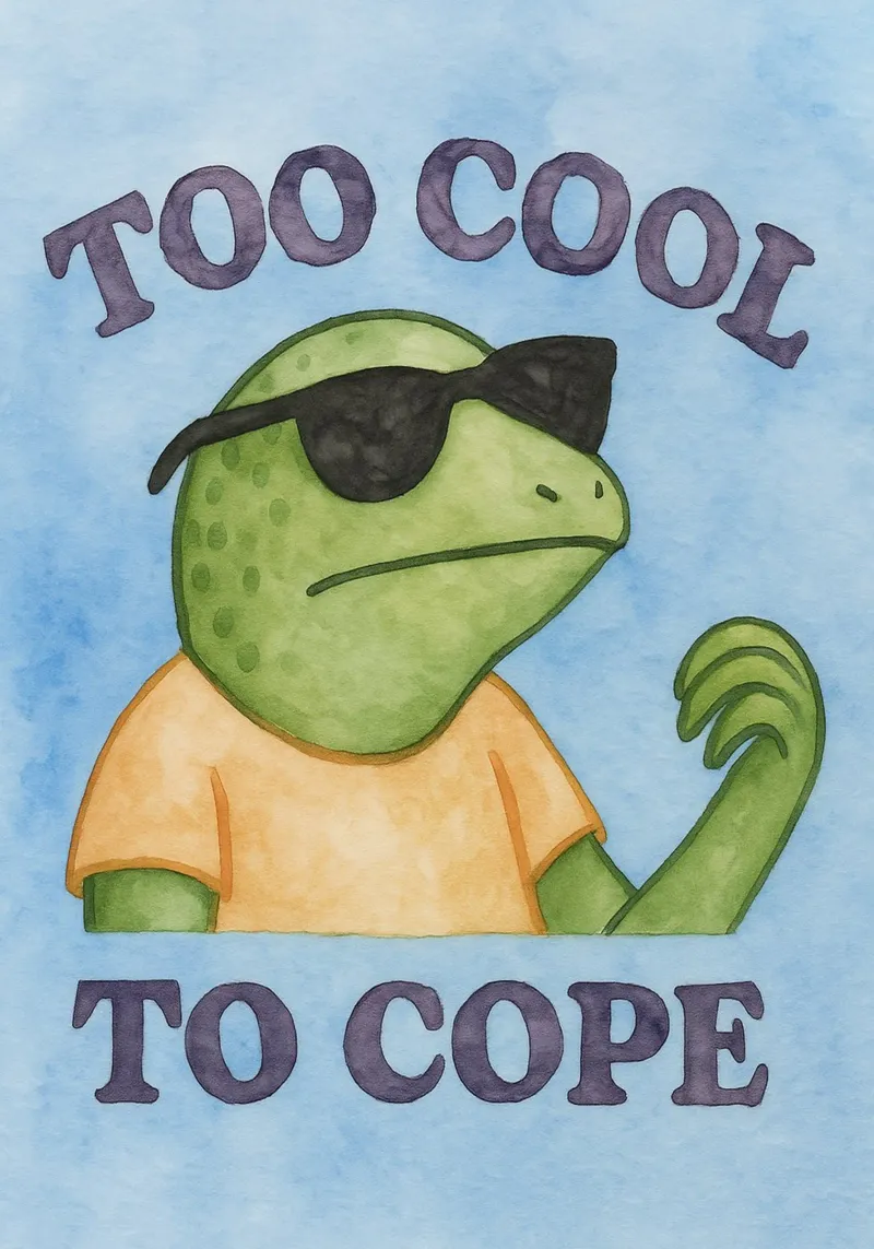 zu kühl zu bewältigen Frosch Kunst Zeichnung Poster von pasadenan