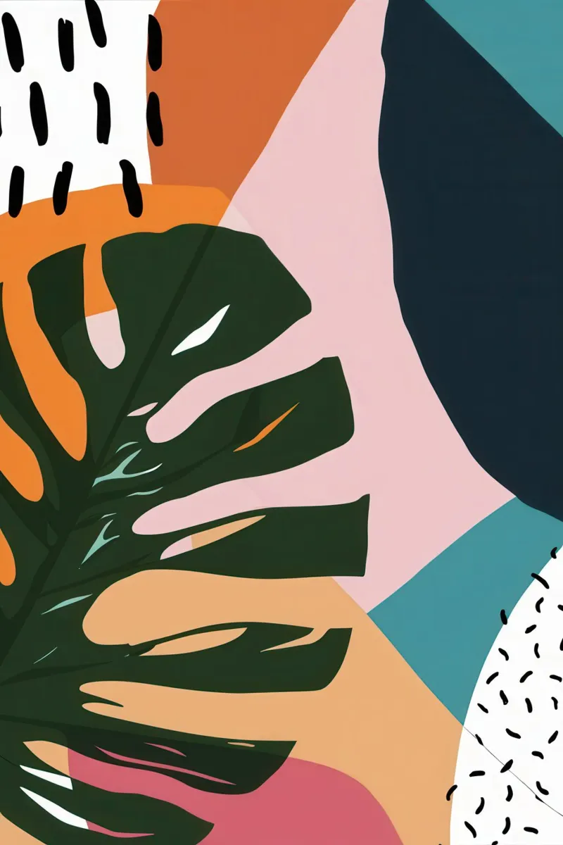 Sagoma di Monstera di mezzanotte pellicola backlit da Trace Brush