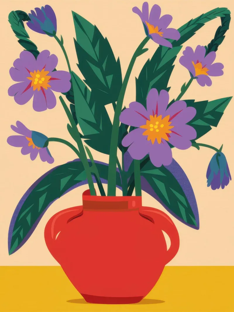 Bouquet di astri viola poster da Gaia Viesta