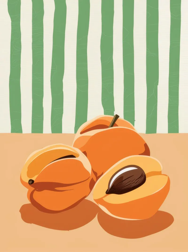 Tranches d'abricots Simplicité hahnemühle de Irish Strokes