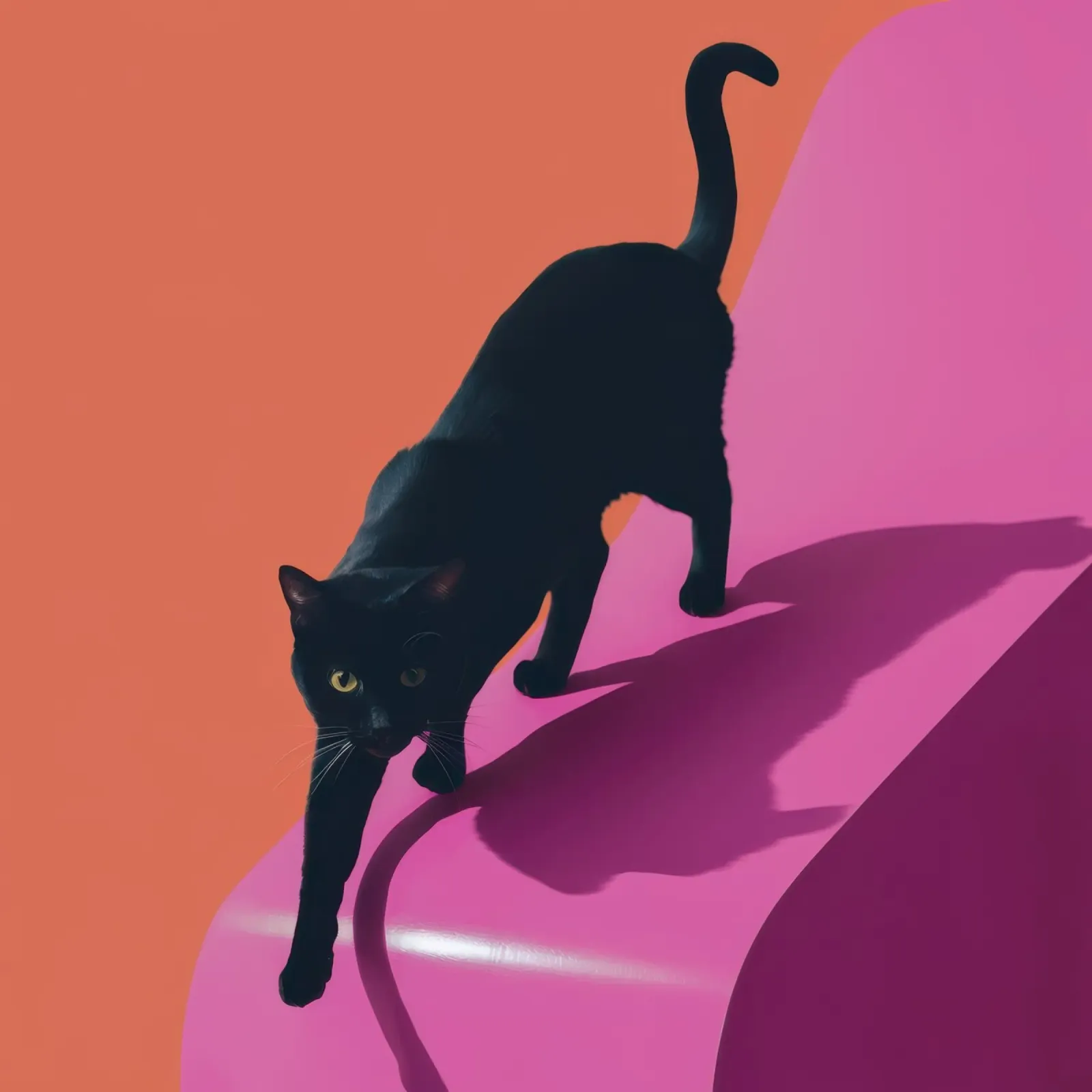 Gatto su rosa poster da Mark Solaria
