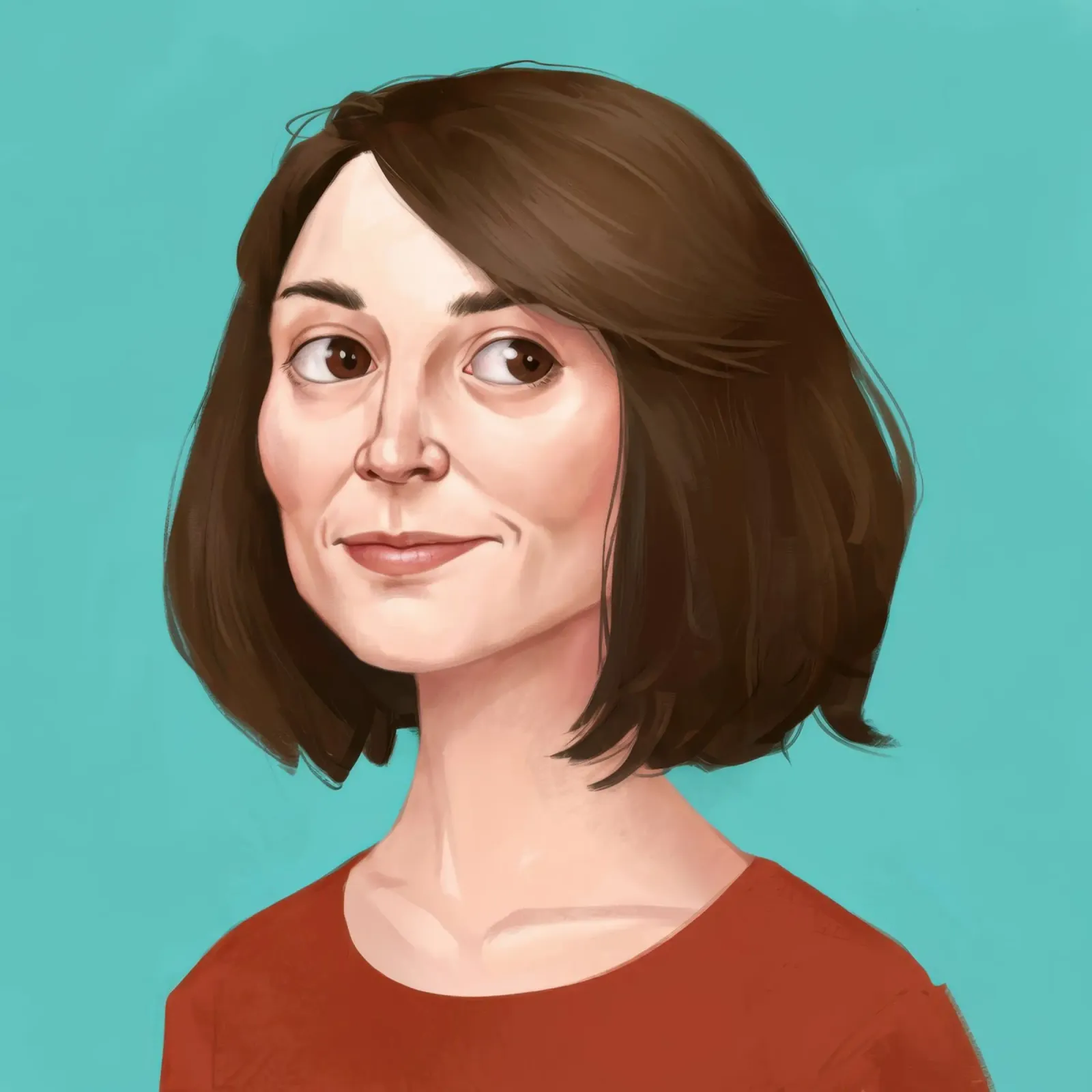 Zacht glimlachend portret canvas met Baklijst van Luna Aura