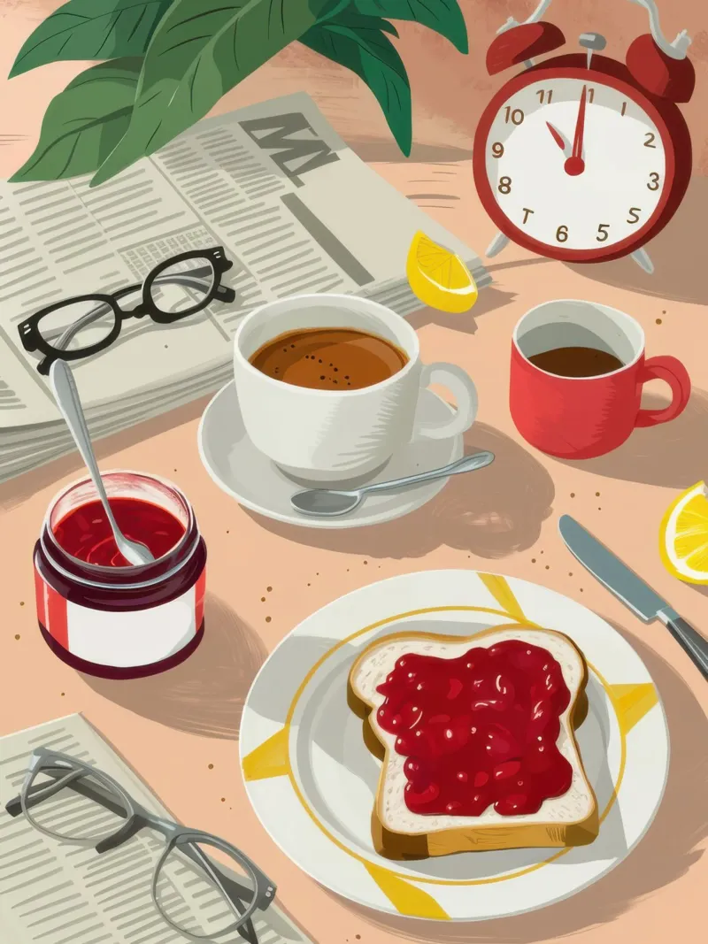 La quiete del mattino poster da Trace Brush