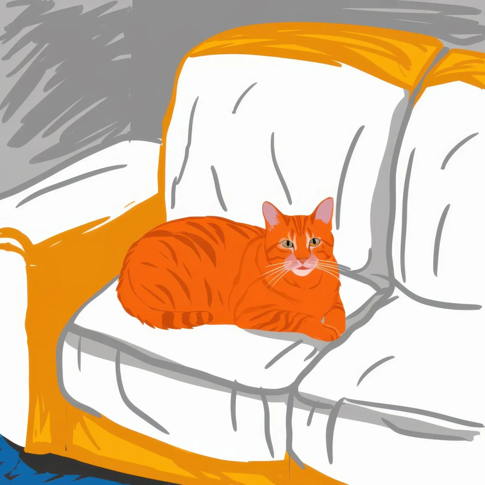 Gatto zenzero sul divano poster da Thistle Bloom