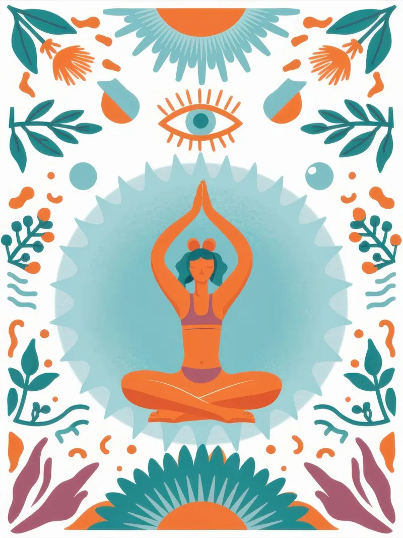 Lotus Pose Serenity canvas with Floater frame by Mark Solaria