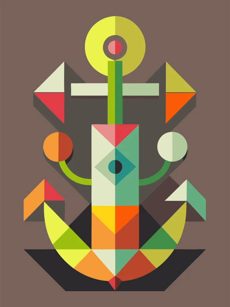 ancla ilustración vectorial poster de Shillas