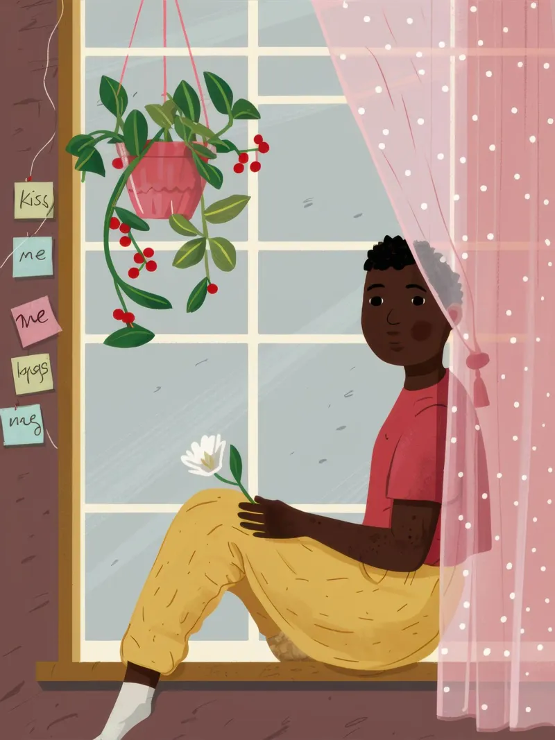 Reading by the Window canvas with Floater frame by Thistle Bloom