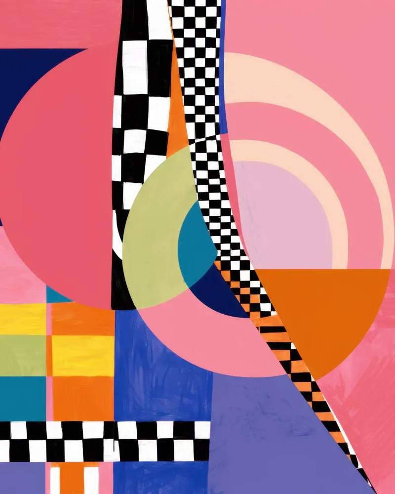 Collage di gioia geometrica poster da Thistle Bloom