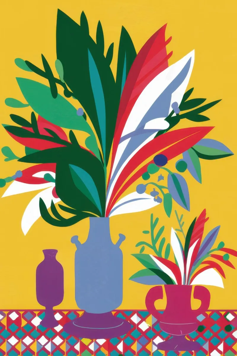 Cromatico Still life Burst poster con telaio in alluminio da Gaia Viesta