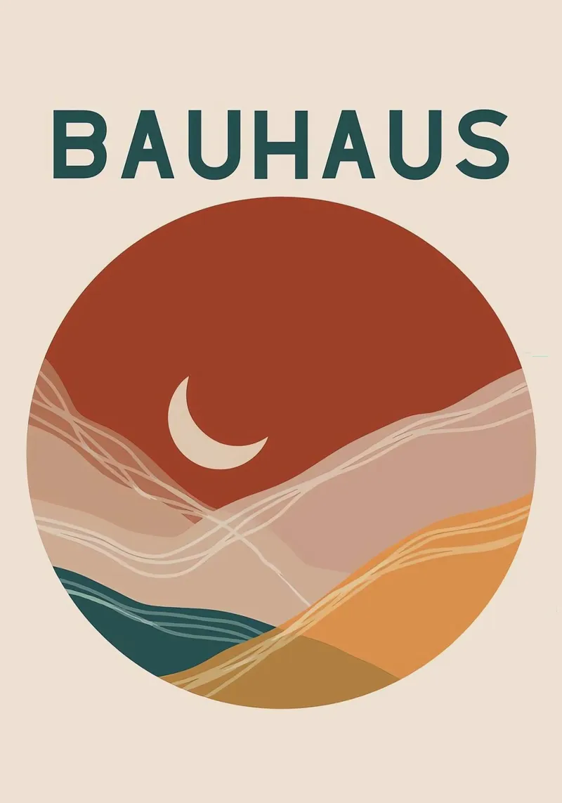 Bauhaus-kunst canvas met Baklijst van Narciso