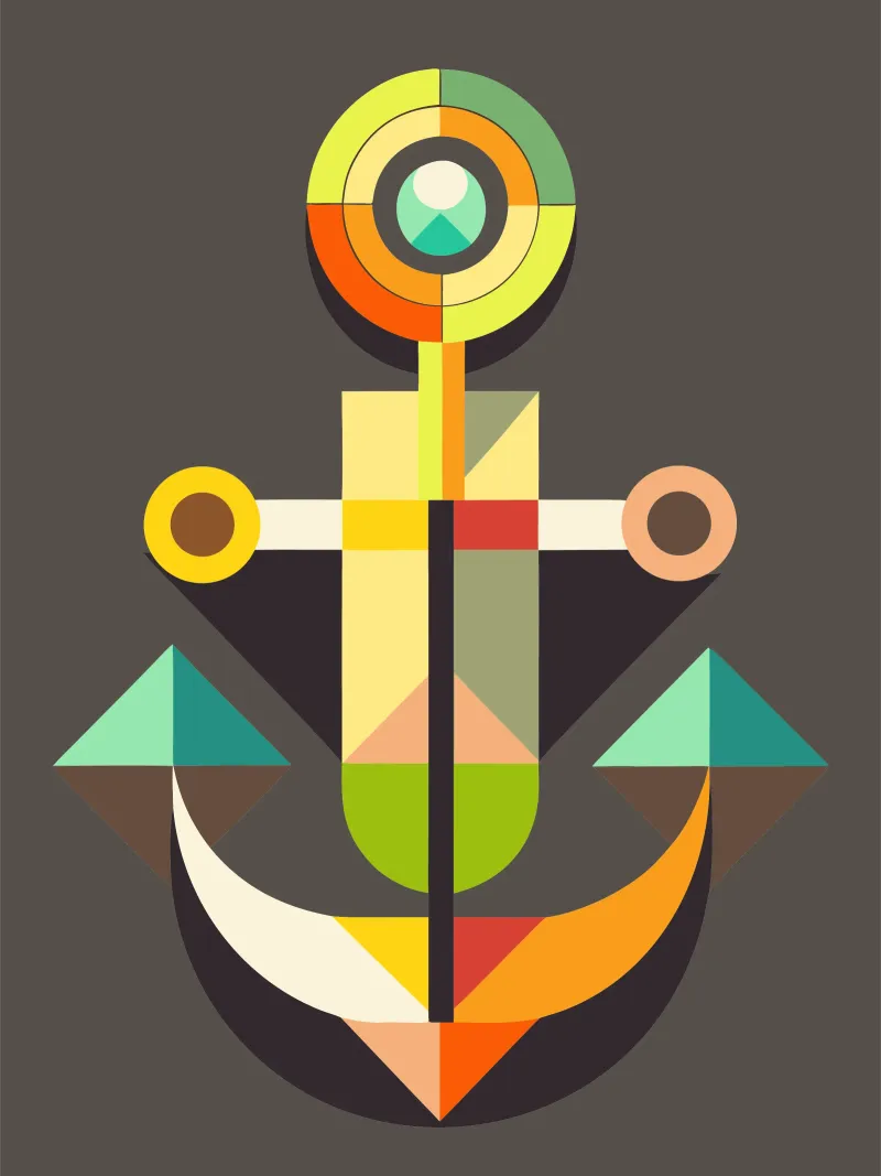 ancla ilustración vectorial poster de Shillas