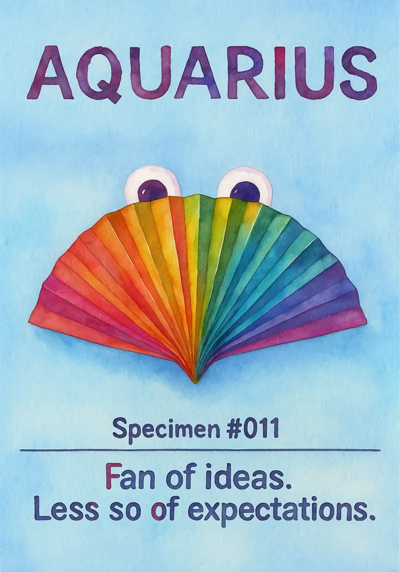 aquarius logo vector dierenriem schilderij canvas met Baklijst van Shillas