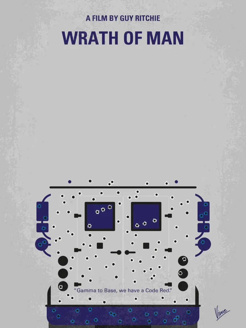No1491 My Wrath of Man minimal movie poster poster con telaio in alluminio da Chungkong