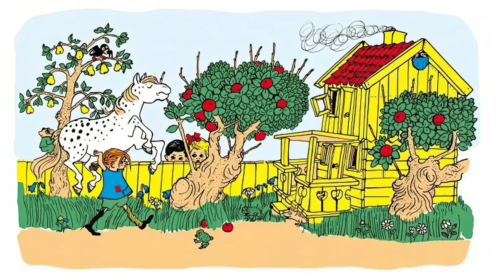 Pippi Calzelunghe a casa poster con telaio in alluminio da Earl Beeman