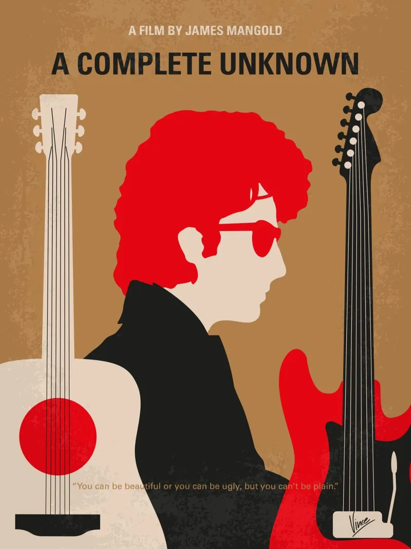 No1492 My A Complete Unknown minimal movie poster poster con marco de madera de Chungkong