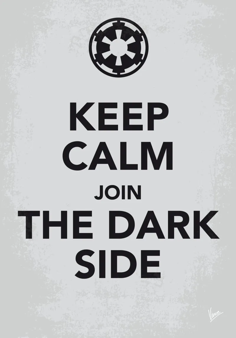 My Keep Calm Star Wars - Galactic Empire-poster poster con telaio in alluminio da geekxfiles