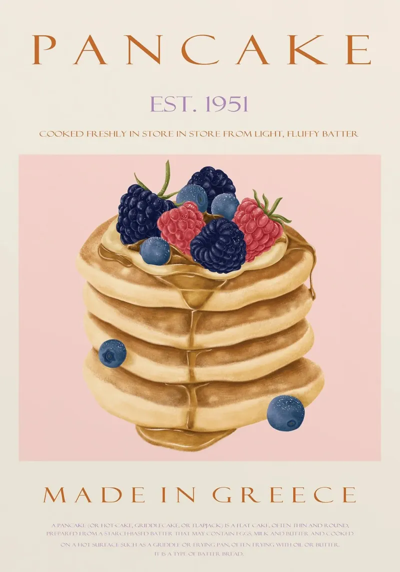 pancake al lampone tela da Oscar Shaw
