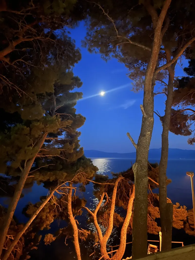 Croatia Moon tela con Cornice a cassetta da Tonki