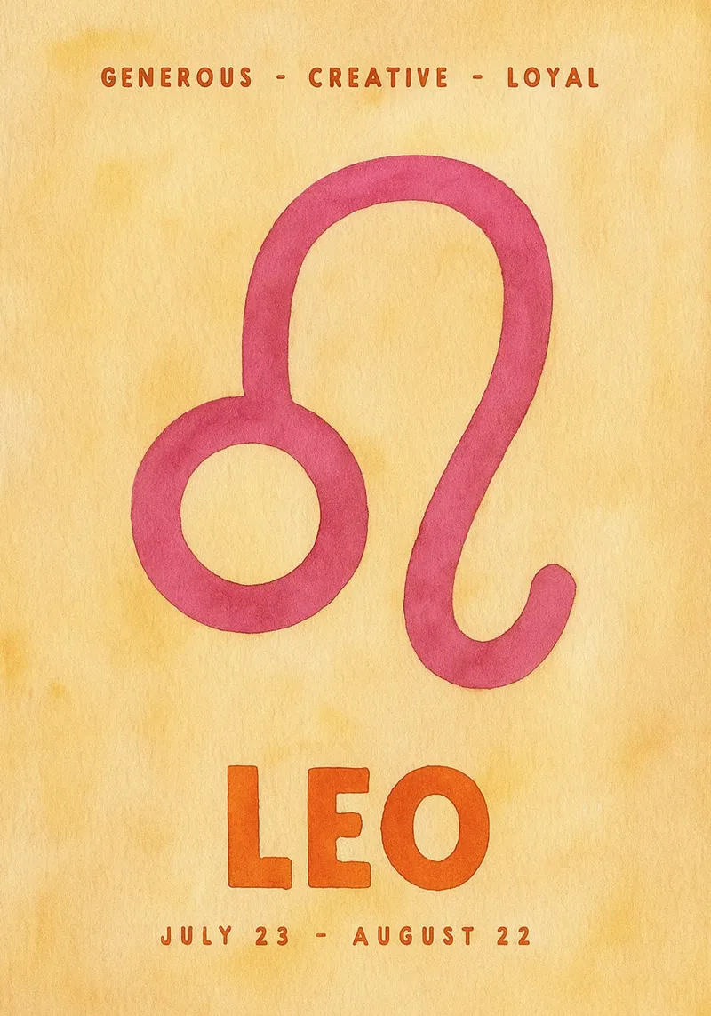 pittura zodiacale leo poster con telaio in legno da Shillas