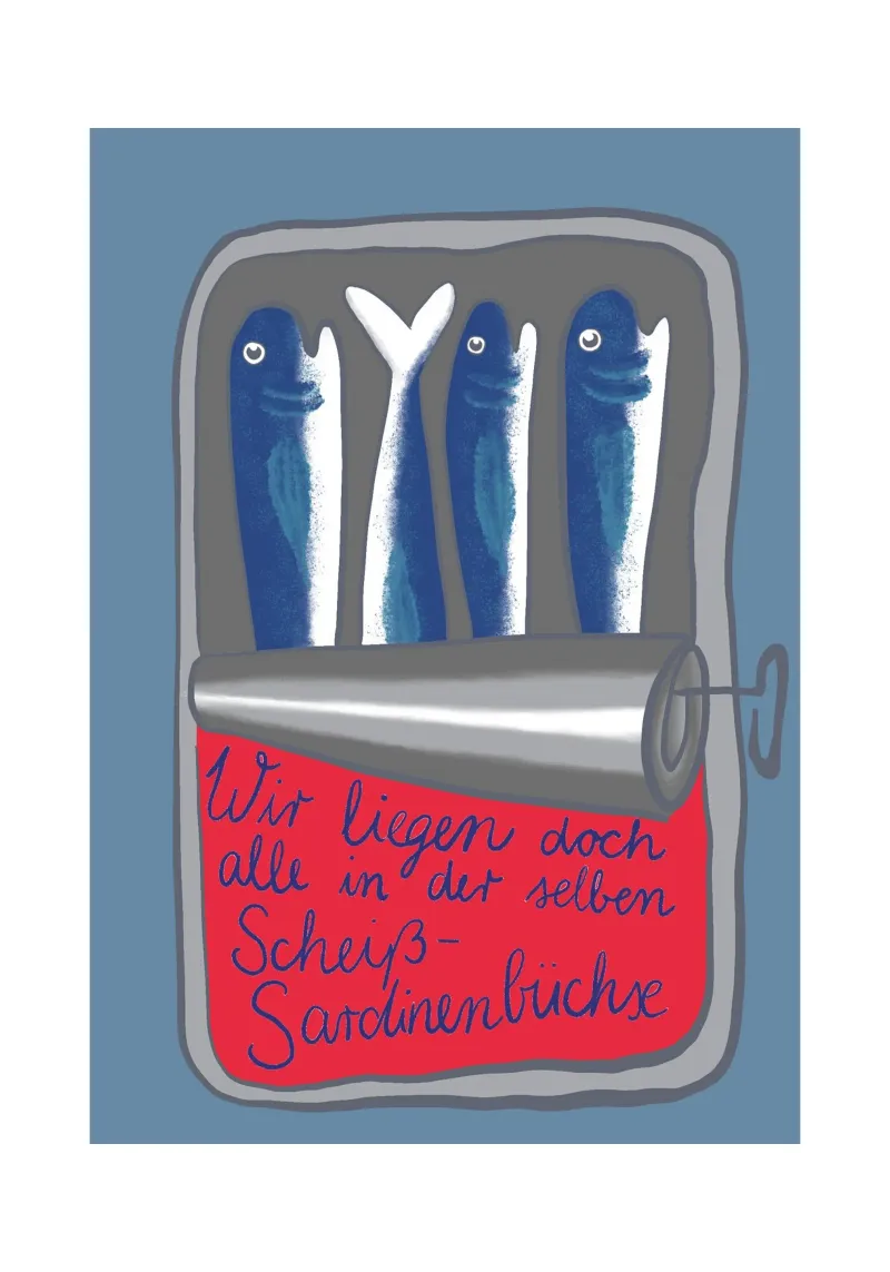 Una cazzo di scatola di sardine poster da LaraLiliana Design