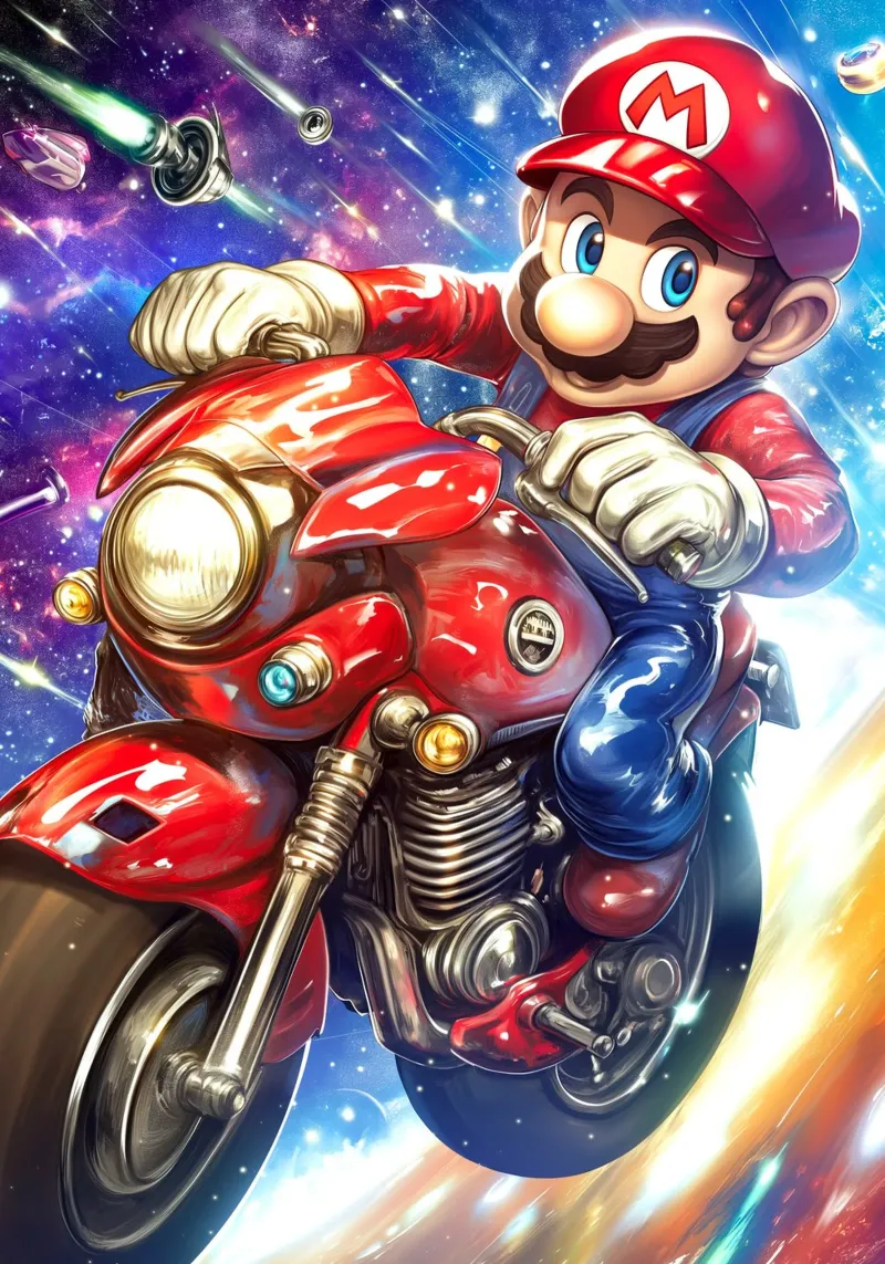 Super Mario Bros poster con telaio in alluminio da Fleur de Lys