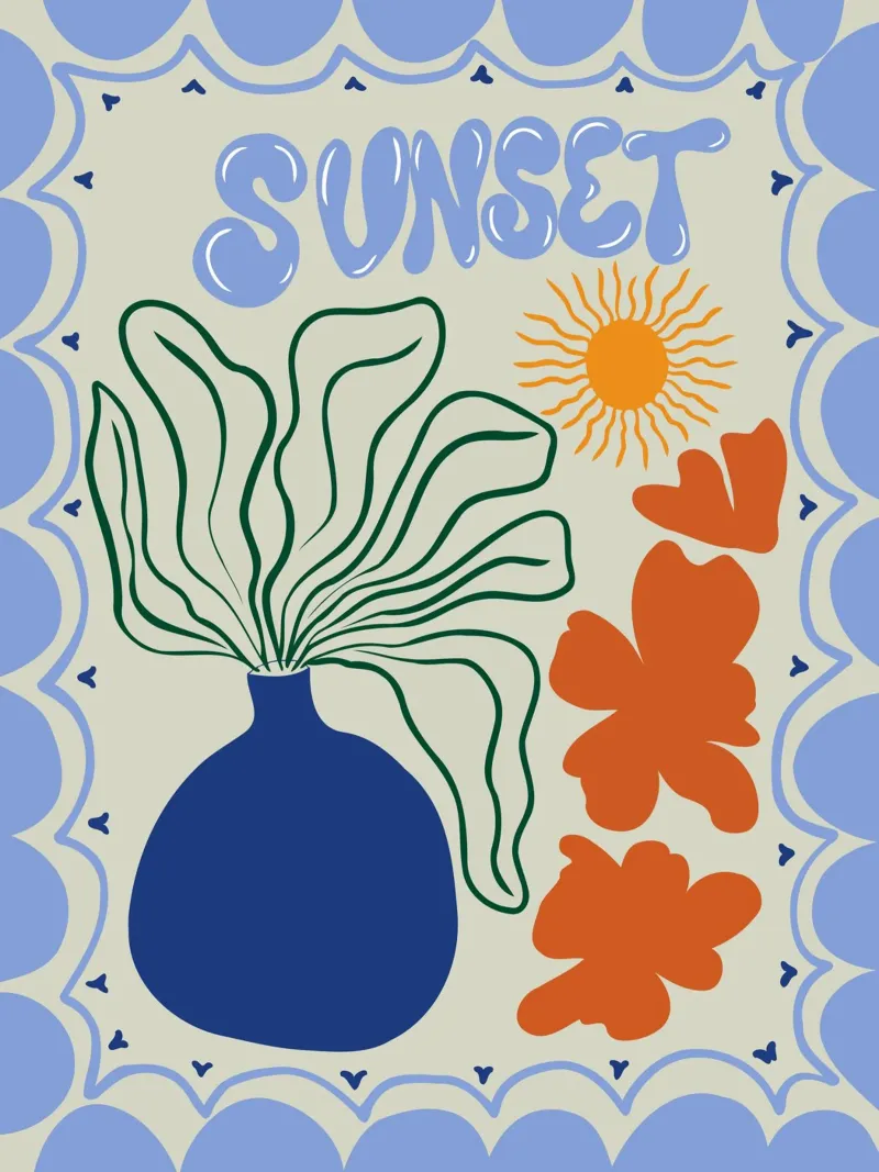 Sunset poster da Miho Art Studio