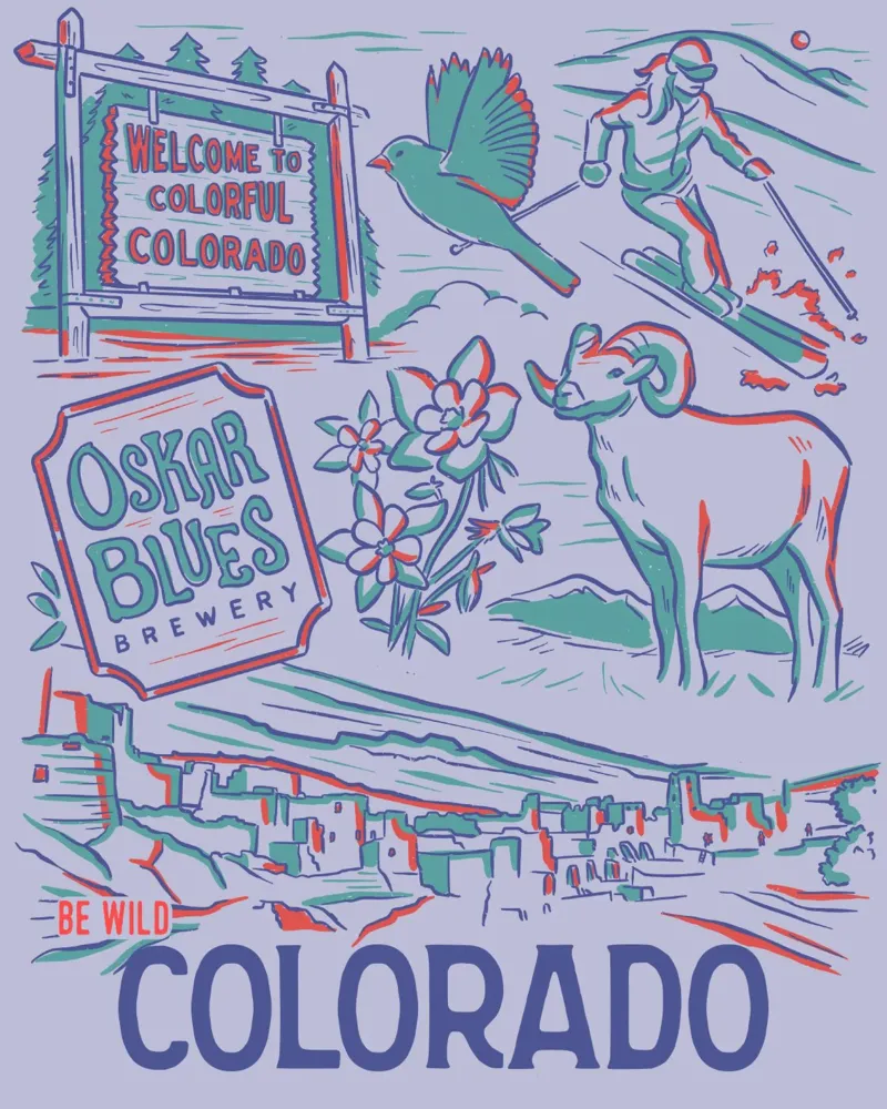 Colorado State Poster poster con telaio in alluminio da hewitt shop