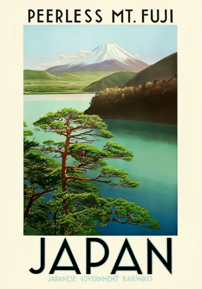 Giappone Asia Monte Fuji poster con telaio in plastica da hewitt shop
