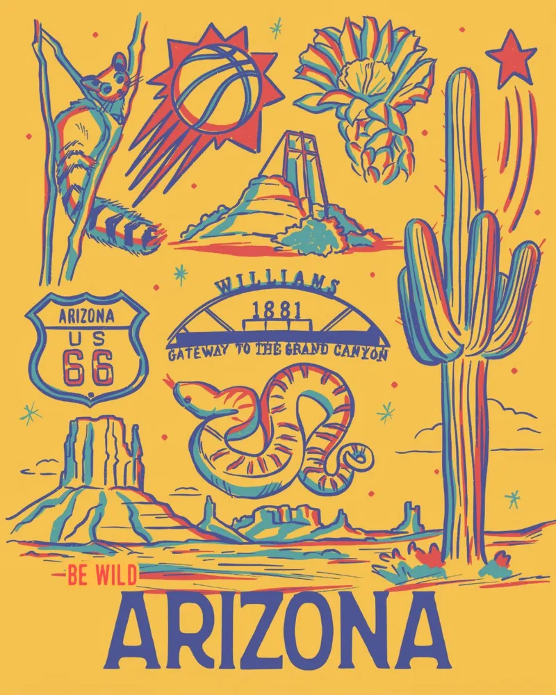 Arizona State Poster tela con Cornice a cassetta da hewitt shop