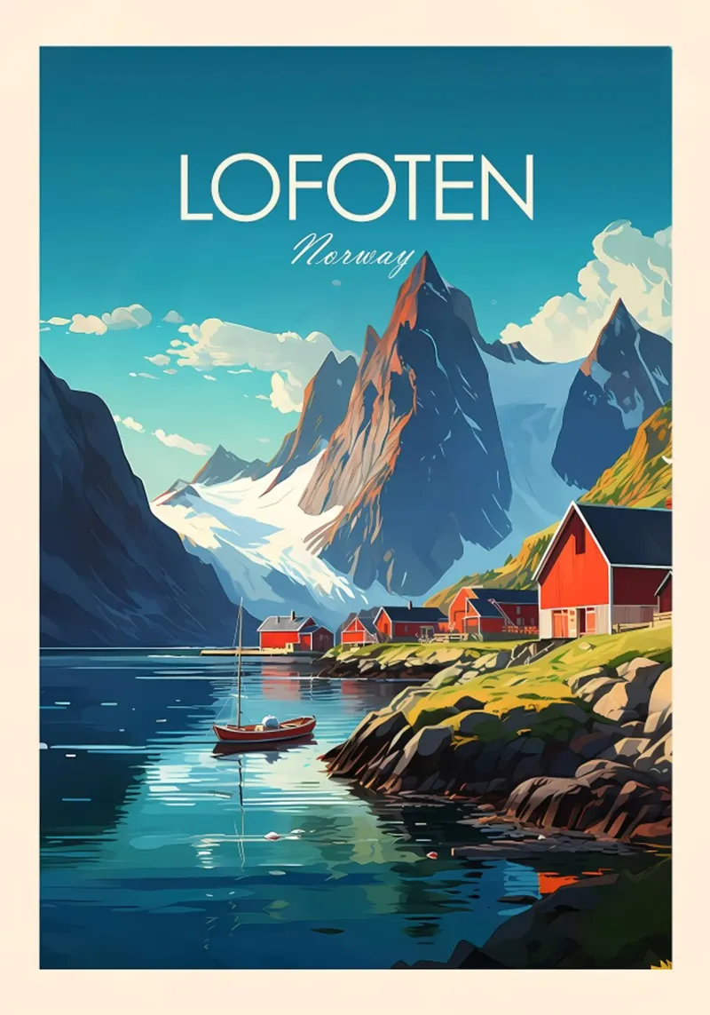 Lofoten tradizionale tela con Cornice a cassetta da hewitt shop