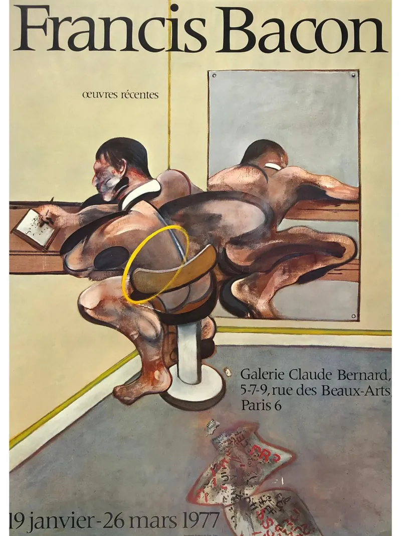 manifesto di mostra di francis bacon anni '70 alluminio dibond da Collins Shop