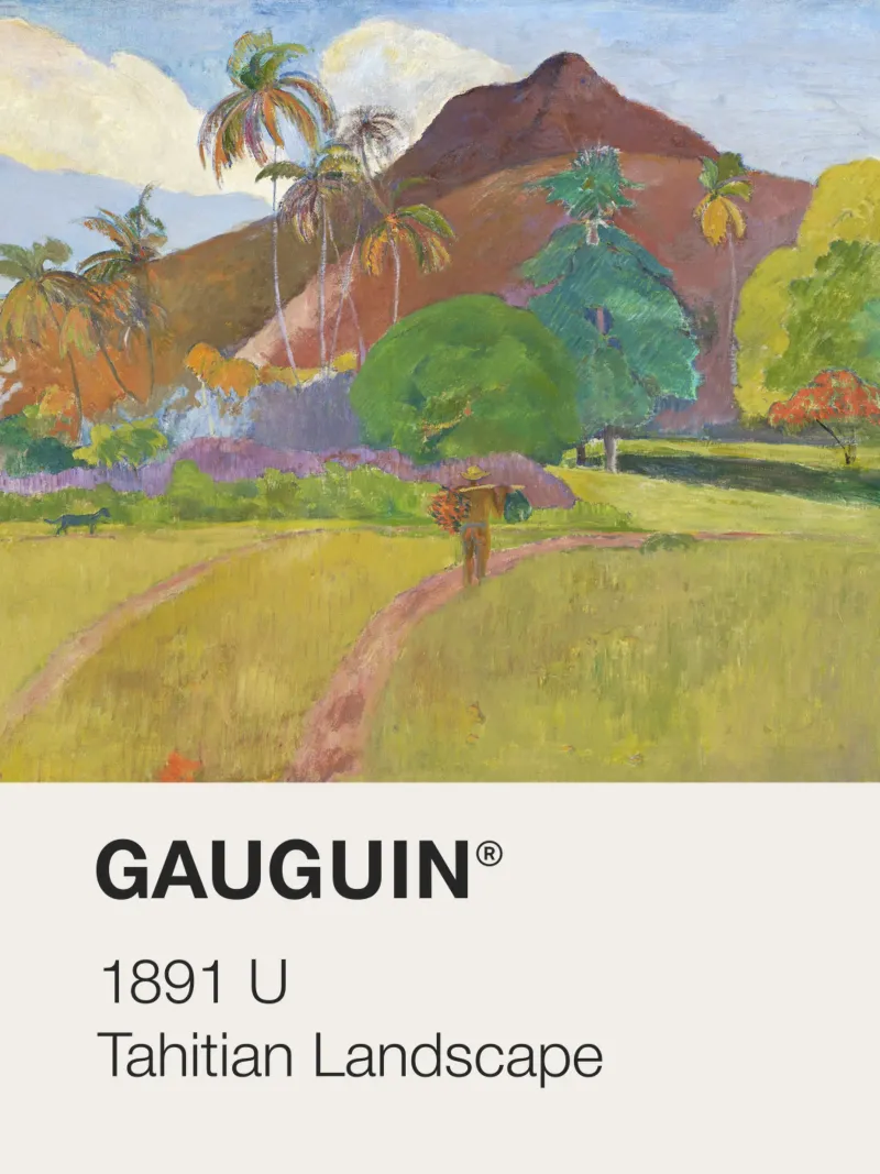 Gauguin Pantone tela con Cornice a cassetta da Vintagrafica